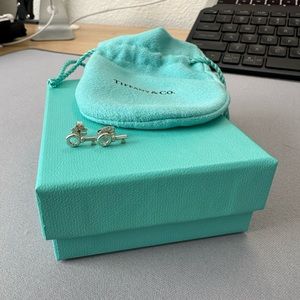 Tiffany & Co. Sterling Silver Key Earrings